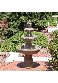 Outlet 🔥 Fiberglass Outdoor 3-Tier Water Fountain by Sunnydaze Decor 🌟 -Sunnydaze Decor Shop Belk 4956