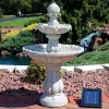 Wholesale ✨ Resin Outdoor 2-Tier Solar Water Fountain with Battery - White by Sunnydaze Decor 🌟 -Sunnydaze Decor Shop Belk 4984