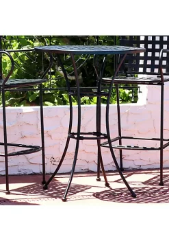 Budget 😍 30 in Elegant Wrought Iron Round Patio Bar-Height Table - Black by Sunnydaze Decor 🔥 -Sunnydaze Decor Shop Belk 50