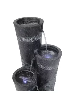 Best Pirce 💯 4-Tier Staggered Pillars Water Fountain with LED Lights - 41 in by Sunnydaze Decor 👏 -Sunnydaze Decor Shop Belk 5002