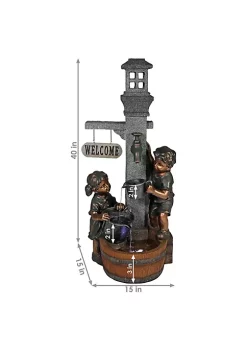 Outlet โ๏ธ Children Playing at Faucet Water Fountain with LED Lights - 40 in by Sunnydaze Decor ๐ 12 Outlet โ๏ธ Children Playing at Faucet Water Fountain with LED Lights - 40 in by Sunnydaze Decor ๐ -Sunnydaze Decor Shop Belk 5009