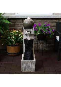 Discount ❤️ Modern Vogue Outdoor Water Fountain with LED Lights - 35 in by Sunnydaze Decor 🛒 -Sunnydaze Decor Shop Belk 5014