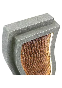 Discount ⭐ Contemporary Curve Resin Outdoor Fountain with LED Lights - 31 in by Sunnydaze Decor 🛒 -Sunnydaze Decor Shop Belk 5016