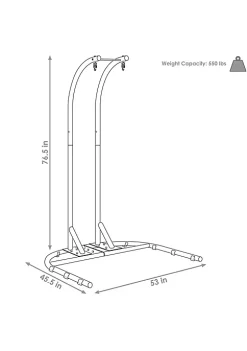 Hot Sale 🎁 U-Base Deluxe Powder-Coated Steel Hanging Chair Stand - 76 in by Sunnydaze Decor 🥰 -Sunnydaze Decor Shop Belk 5039