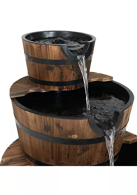 Coupon โญ Rustic 3-Tier Wooden Fir Barrel-Style Water Fountain - 30 in by Sunnydaze Decor ๐งจ 5 Coupon โญ Rustic 3-Tier Wooden Fir Barrel-Style Water Fountain - 30 in by Sunnydaze Decor ๐งจ - Image 3