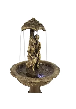 Hot Sale ✨ Lovers Umbrella Solar Fountain with Battery/LED Lights - 43 in by Sunnydaze Decor 👍 -Sunnydaze Decor Shop Belk 5049