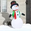 Brand new 👏 Holly Jolly Snowman 🎅 Christmas Inflatable Yard Decoration - 7 ft by Sunnydaze Decor ❤️ -Sunnydaze Decor Shop Belk 508