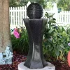 Budget ⭐ Black Pedestal/Ball Solar Fountain with Battery/LED Light - 31 in by Sunnydaze Decor ⭐ -Sunnydaze Decor Shop Belk 5092