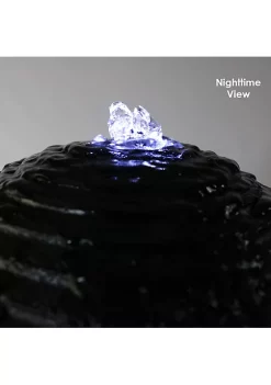 Budget ⭐ Black Pedestal/Ball Solar Fountain with Battery/LED Light - 31 in by Sunnydaze Decor ⭐ -Sunnydaze Decor Shop Belk 5094