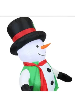 Brand new 👏 Holly Jolly Snowman 🎅 Christmas Inflatable Yard Decoration - 7 ft by Sunnydaze Decor ❤️ -Sunnydaze Decor Shop Belk 510