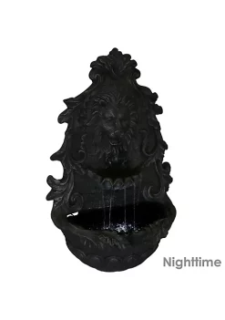 Buy 👏 Stoic Courage Lion Head Polyresin Outdoor Solar Wall Fountain by Sunnydaze Decor 😉 -Sunnydaze Decor Shop Belk 5105