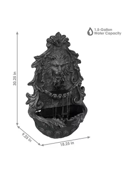 Buy 👏 Stoic Courage Lion Head Polyresin Outdoor Solar Wall Fountain by Sunnydaze Decor 😉 -Sunnydaze Decor Shop Belk 5106