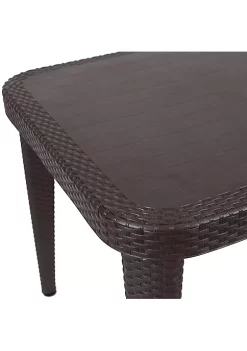 Best reviews of 😀 35.25 in All-Weather Plastic Square Patio Dining Table - Wenge by Sunnydaze Decor 🥰 -Sunnydaze Decor Shop Belk 5118