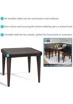 Best reviews of 😀 35.25 in All-Weather Plastic Square Patio Dining Table - Wenge by Sunnydaze Decor 🥰 -Sunnydaze Decor Shop Belk 5119