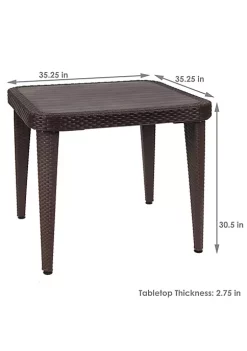 Best reviews of 😀 35.25 in All-Weather Plastic Square Patio Dining Table - Wenge by Sunnydaze Decor 🥰 -Sunnydaze Decor Shop Belk 5120