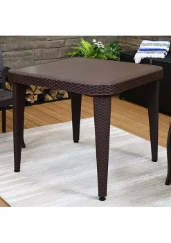 Best reviews of 😀 35.25 in All-Weather Plastic Square Patio Dining Table - Wenge by Sunnydaze Decor 🥰 -Sunnydaze Decor Shop Belk 5121