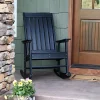Cheapest 😀 Rustic Comfort All-Weather HDPE Outdoor Rocking Chair - Black by Sunnydaze Decor ⌛