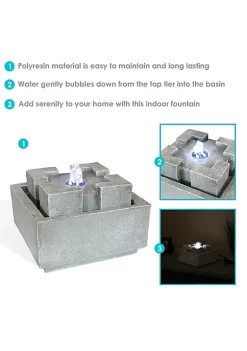 Best Pirce 🥰 Square Dynasty Polyresin Indoor Water Fountain - 7 in by Sunnydaze Decor 💯 -Sunnydaze Decor Shop Belk 517