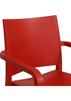Flash Sale 😍 Landon Plastic Patio Dining Armchair - Red - Set of 2 by Sunnydaze Decor 💯 -Sunnydaze Decor Shop Belk 5185