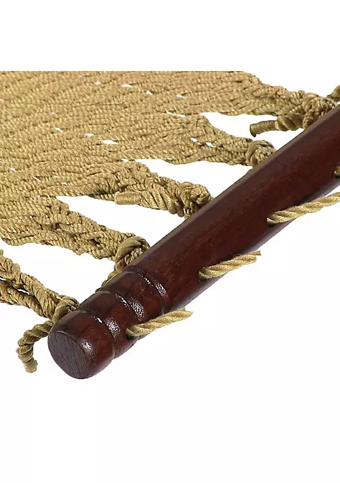Best Pirce 😀 2-Person Polyester Rope Hammock with Steel Stand - Tan by Sunnydaze Decor 🥰 5 Best Pirce 😀 2-Person Polyester Rope Hammock with Steel Stand - Tan by Sunnydaze Decor 🥰 - Image 3
