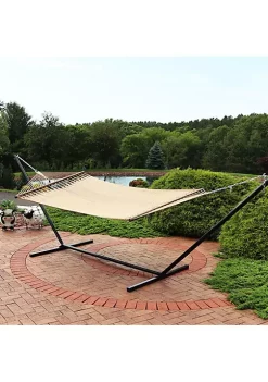 Best Pirce 😀 2-Person Polyester Rope Hammock with Steel Stand - Tan by Sunnydaze Decor 🥰 9 Best Pirce 😀 2-Person Polyester Rope Hammock with Steel Stand - Tan by Sunnydaze Decor 🥰 -Sunnydaze Decor Shop Belk 5197