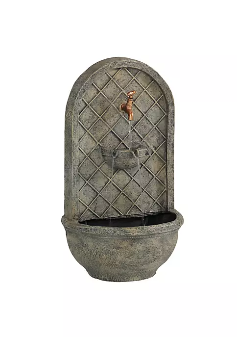 Flash Sale ✔️ Messina Outdoor Solar Wall Fountain with Battery - Limestone by Sunnydaze Decor ⌛ 4 Flash Sale ✔️ Messina Outdoor Solar Wall Fountain with Battery - Limestone by Sunnydaze Decor ⌛ - Image 2