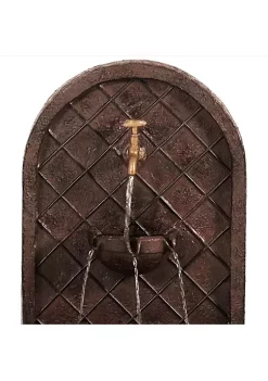 New ⭐ Messina Outdoor Solar Wall Fountain with Battery - Iron by Sunnydaze Decor 🎁 -Sunnydaze Decor Shop Belk 5231