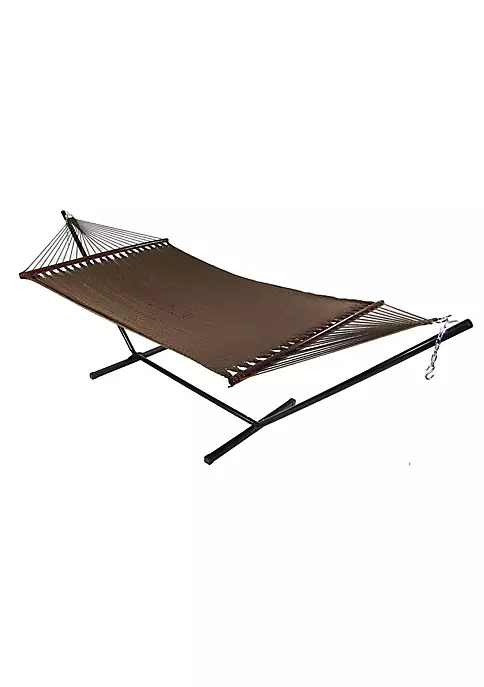 Coupon ๐ 2-Person Polyester Rope Hammock with Steel Stand - Mocha by Sunnydaze Decor ๐ 4 Coupon ๐ 2-Person Polyester Rope Hammock with Steel Stand - Mocha by Sunnydaze Decor ๐ - Image 2