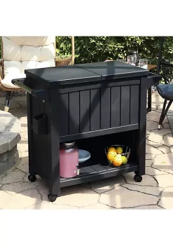 Top 10 🎁 21 gal Resin Patio Serving Cart with Cooler - Phantom Gray by Sunnydaze Decor ❤️ -Sunnydaze Decor Shop Belk 5246