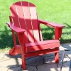Promo 👍 All-Weather HDPE Foldable Adirondack Chair - Red by Sunnydaze Decor 🎁 -Sunnydaze Decor Shop Belk 5247