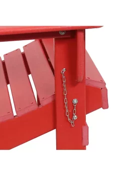Promo 👍 All-Weather HDPE Foldable Adirondack Chair - Red by Sunnydaze Decor 🎁 -Sunnydaze Decor Shop Belk 5249