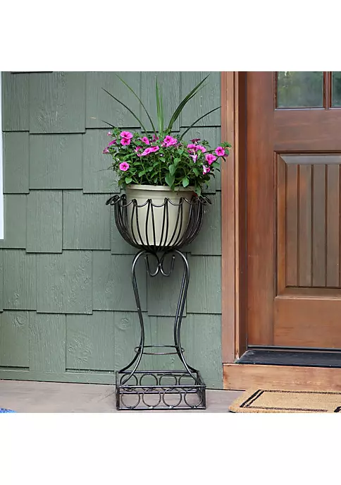 Buy 🌟 Steel Shell-Shaped Standing Planter Basket - 31.5 in - Set of 2 by Sunnydaze Decor 🌟 3 Buy 🌟 Steel Shell-Shaped Standing Planter Basket - 31.5 in - Set of 2 by Sunnydaze Decor 🌟