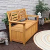 Best reviews of 💯 2-Person Meranti Wood with Teak Oil Finish Storage Bench - 51 in by Sunnydaze Decor ✔️