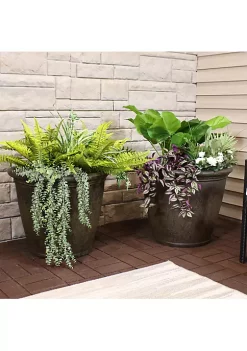 Wholesale ⭐ 24 in Anjelica Unbreakable Polyresin Planter - Sable - Set of 4 by Sunnydaze Decor ⌛