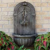 Buy 💯 Florence Polystone Outdoor Solar Wall Fountain - Florentine Stone by Sunnydaze Decor 👏