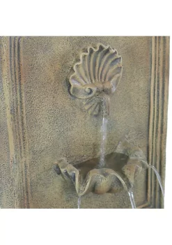 Deals 😀 Seaside Polystone Outdoor Solar Wall Fountain - Florentine Stone by Sunnydaze Decor 😍 -Sunnydaze Decor Shop Belk 5327