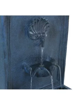Outlet 🛒 Seaside Polystone Outdoor Solar Wall Fountain - Lead by Sunnydaze Decor ⌛ -Sunnydaze Decor Shop Belk 5332