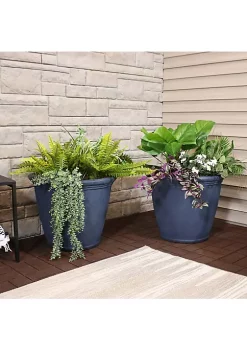 Coupon 👏 24 in Anjelica Unbreakable Polyresin Planter - Slate - Set of 4 by Sunnydaze Decor 👏 -Sunnydaze Decor Shop Belk 5340