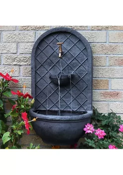 Outlet 💯 Messina Polystone Outdoor Solar Wall Fountain - Lead by Sunnydaze Decor 🔔 -Sunnydaze Decor Shop Belk 5366