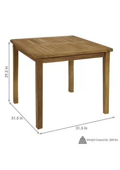 Discount ✔️ 31.5 in Solid Teak Square Patio Dining Table by Sunnydaze Decor 🤩 -Sunnydaze Decor Shop Belk 5382