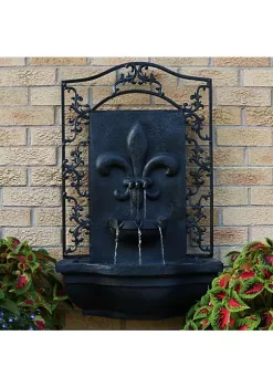 Brand new 🛒 French Lily Polystone Outdoor Wall Fountain - Lead by Sunnydaze Decor 🎉 -Sunnydaze Decor Shop Belk 5395