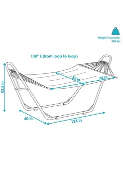 Best Pirce ✔️ 2-person Quilted Hammock with Universal Steel Stand - Misty Beach by Sunnydaze Decor 😀 12 Best Pirce ✔️ 2-person Quilted Hammock with Universal Steel Stand - Misty Beach by Sunnydaze Decor 😀 -Sunnydaze Decor Shop Belk 5400