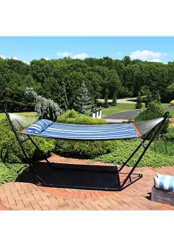 Best Pirce ✔️ 2-person Quilted Hammock with Universal Steel Stand - Misty Beach by Sunnydaze Decor 😀 13 Best Pirce ✔️ 2-person Quilted Hammock with Universal Steel Stand - Misty Beach by Sunnydaze Decor 😀 -Sunnydaze Decor Shop Belk 5401
