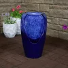 Buy ✔️ Sunnydaze Blue Ceramic Vase Water Fountain with LED Lights - 22-Inch by Sunnydaze Decor ❤️ -Sunnydaze Decor Shop Belk 5402