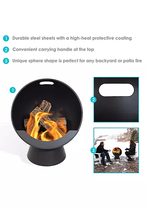 Best reviews of ๐ Sunnydaze Steel Open Blazing Sphere Wood-Burning Fire Pit Ball - 24" by Sunnydaze Decor โจ 6 Best reviews of ๐ Sunnydaze Steel Open Blazing Sphere Wood-Burning Fire Pit Ball - 24" by Sunnydaze Decor โจ - Image 4