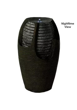 Cheap 👏 Polyresin Bubbling Pot Solar Water Fountain with Battery - 22 in by Sunnydaze Decor 🔥 -Sunnydaze Decor Shop Belk 5422