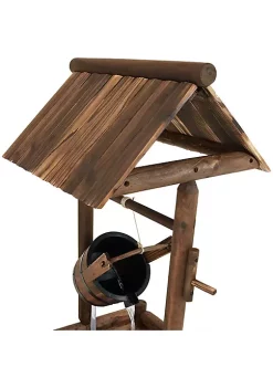 Buy 🤩 Rustic Wooden Wishing Well Water Fountain with Liner - 46 in by Sunnydaze Decor 🔥 -Sunnydaze Decor Shop Belk 5435