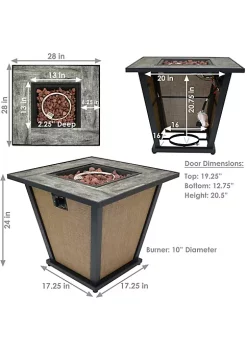 Best Sale 💯 24 in Reykir Metal Smokeless Propane Gas Fire Pit Table by Sunnydaze Decor 🎁 -Sunnydaze Decor Shop Belk 5443