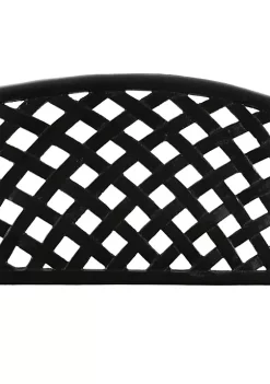 Wholesale 🤩 2-Person Checkered Cast Aluminum Outdoor Garden Bench - Black by Sunnydaze Decor ❤️ -Sunnydaze Decor Shop Belk 5458