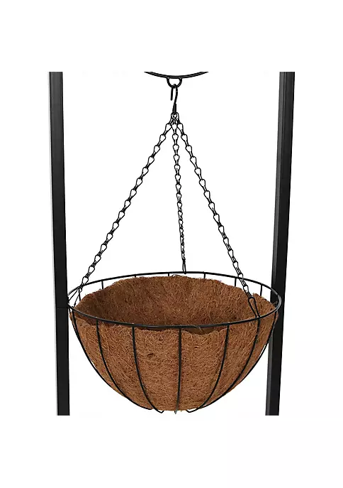 Discount โ๏ธ Black Iron Frame Hanging Basket Planter with Welcome Sign - 48 in by Sunnydaze Decor ๐คฉ 5 Discount โ๏ธ Black Iron Frame Hanging Basket Planter with Welcome Sign - 48 in by Sunnydaze Decor ๐คฉ - Image 3